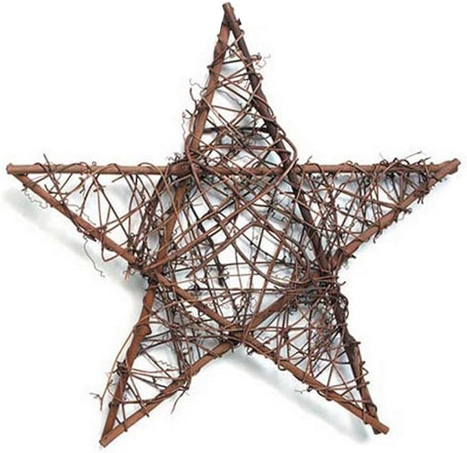 Natural Grapevine Wreath Star Shape DIY Crafts Base for Christmas Wreath Garland Gift Home Decora... | Amazon (US)