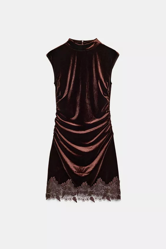 VELVET LACE DRESS | Zara US