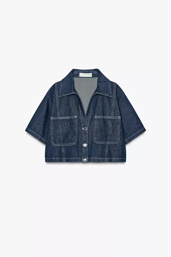 Z1975 SHORT DENIM SHIRT | Zara US