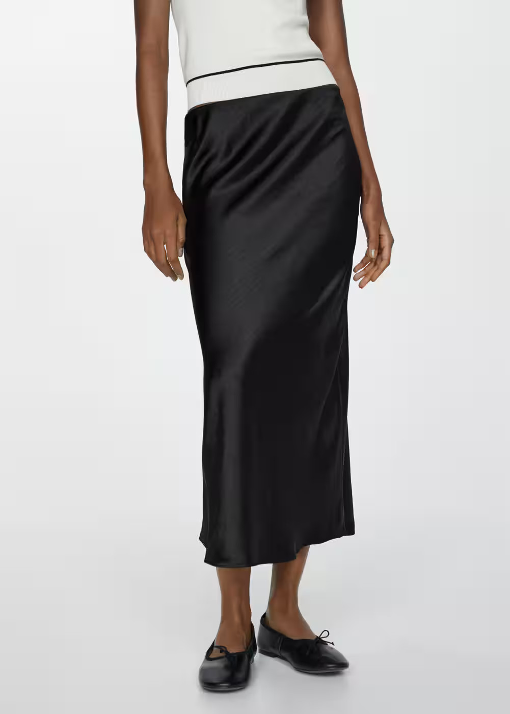 Midi satin skirt -  Women | Mango USA | MANGO (US)