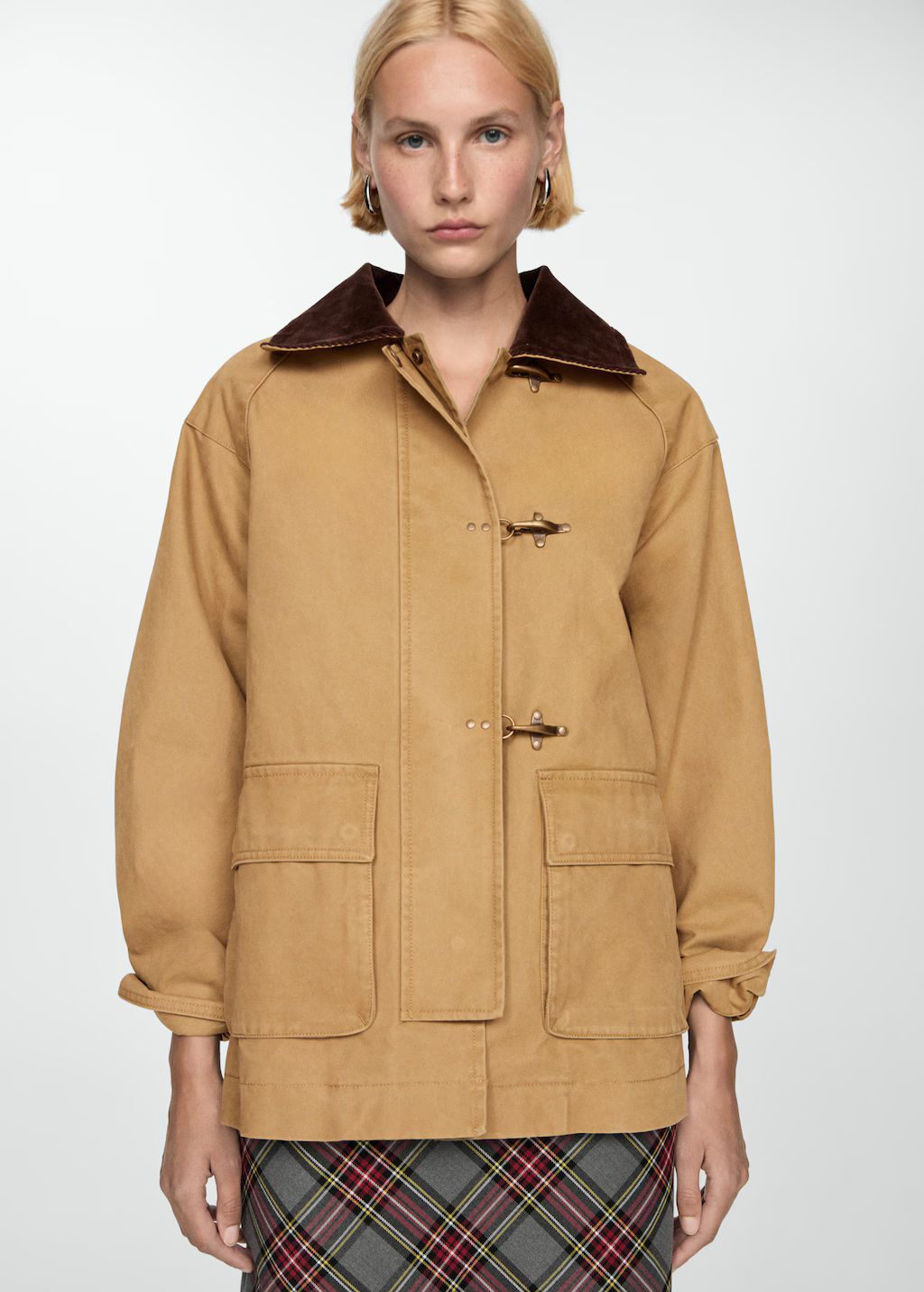 Pockets cotton parka - Woman | MANGO USA | MANGO (US)