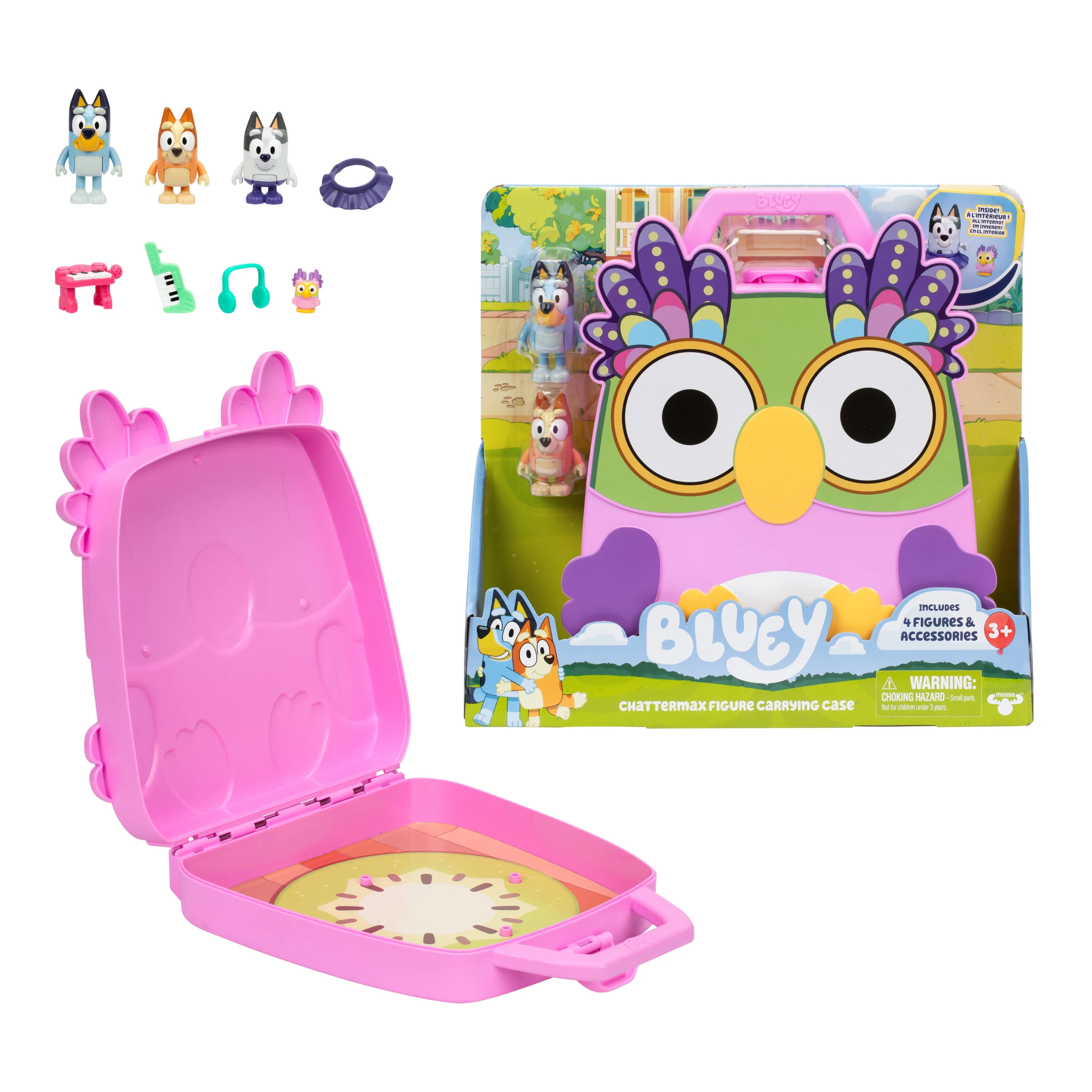 Chattermax Figure Case, Includes Bluey, Bingo, Muffin and Chattermax, Toys for Kids 3-6 Years | Walmart (US)