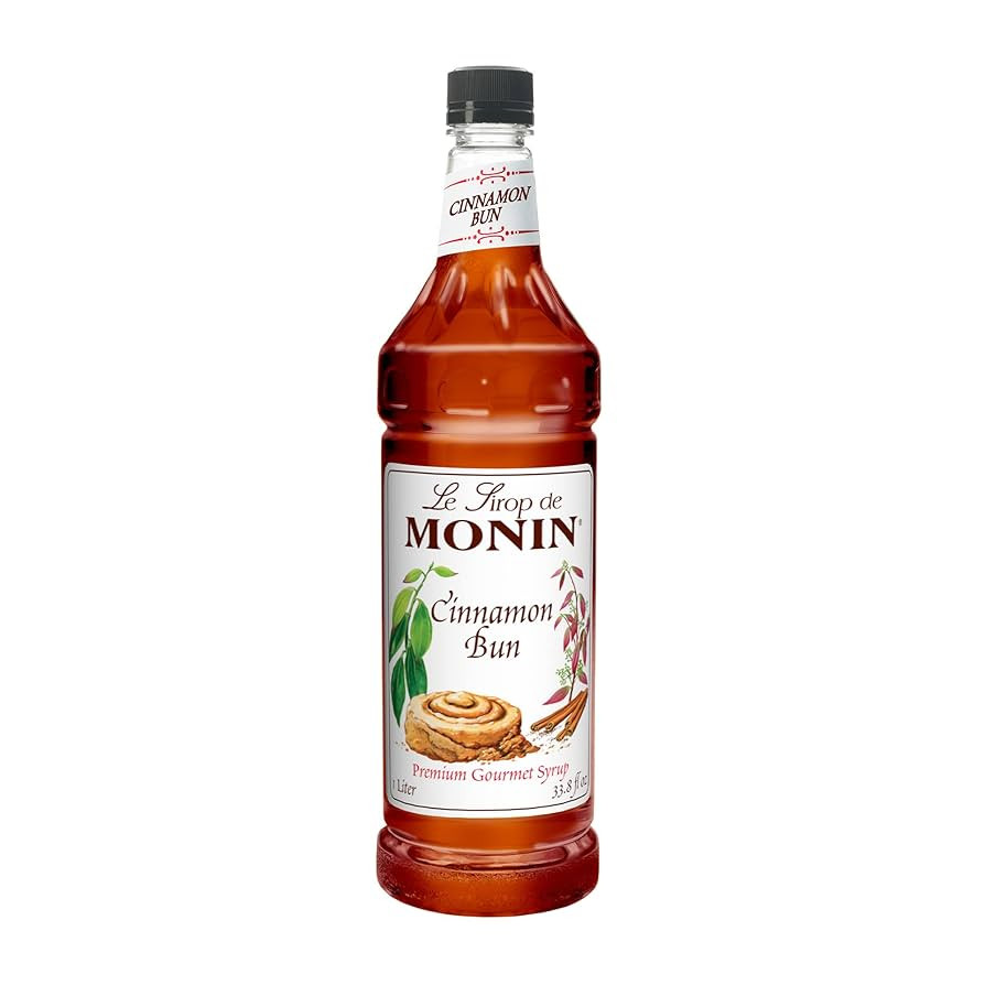 Monin - Cinnamon Bun Syrup, Smooth and Sweet Cinnamon Flavor, Great for Frozen Coffees, Cocoas, &... | Amazon (US)