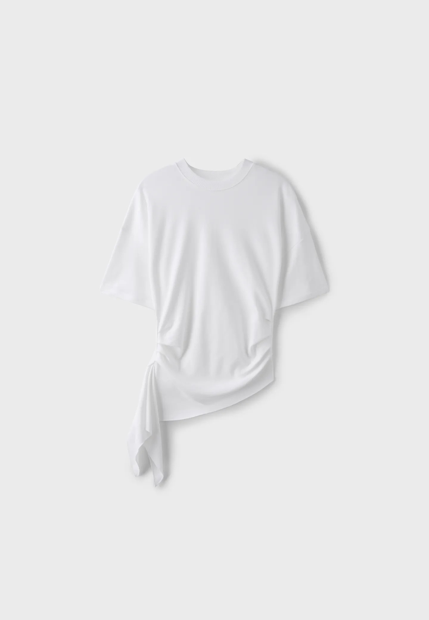 Asymmetric short sleeve T-shirt | Stradivarius (UK)