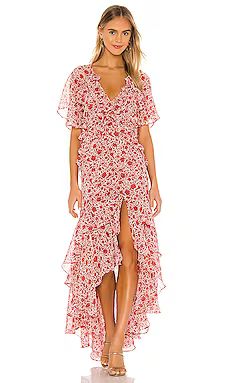 MISA Los Angeles Katarina Dress in Rust Animal Floral from Revolve.com | Revolve Clothing (Global)