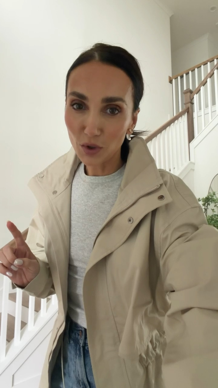 Spring jacket, belted jacket, aritzia jacket, belted trench coat, casual chic, annabrstyle, anna monteiro, blushingrosestyle.

#LTKOver40 #LTKootd