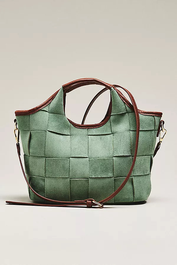 Woven Faux Suede Mini Satchel | Anthropologie (US)