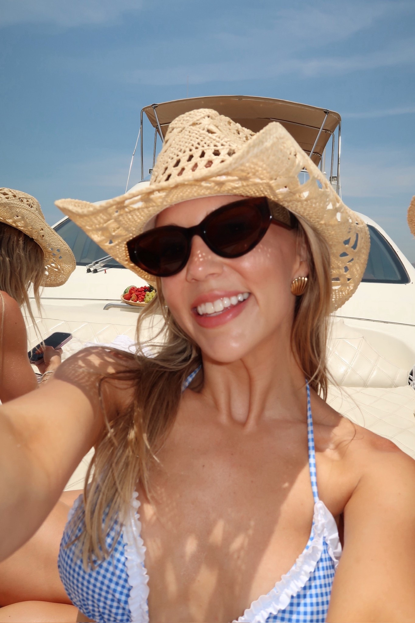 Straw cowboy hat, sunglasses, gingham bikini 

#LTKFindsUnder50 #LTKFindsUnder100