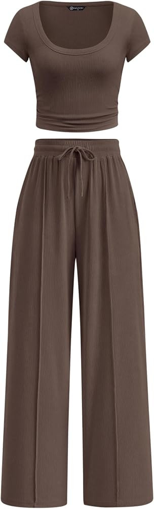 PRETTYGARDEN Women's Summer 2 Piece Matching Lounge Sets | Amazon (US)