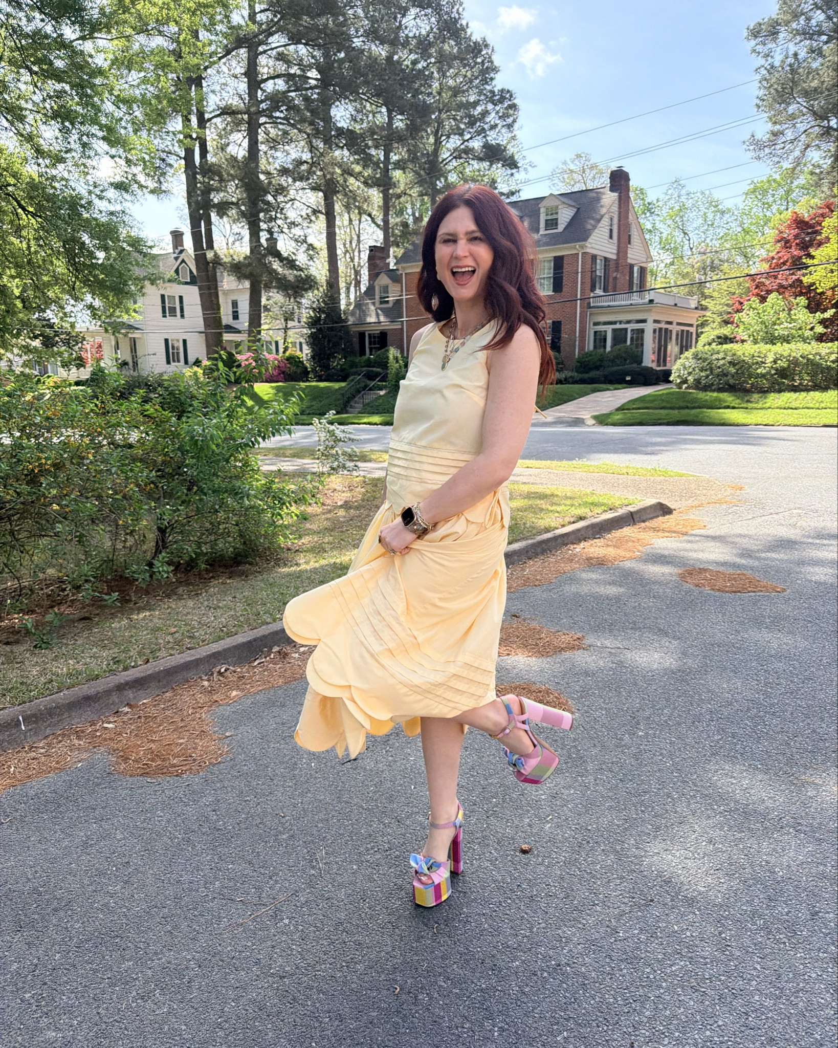 Hallelujah! He has risen! ￼church ootd. Top is sold out. Size down on skirt by at least one. Heels size up  

#LTKmomlife #LTKOver40 #LTKootd