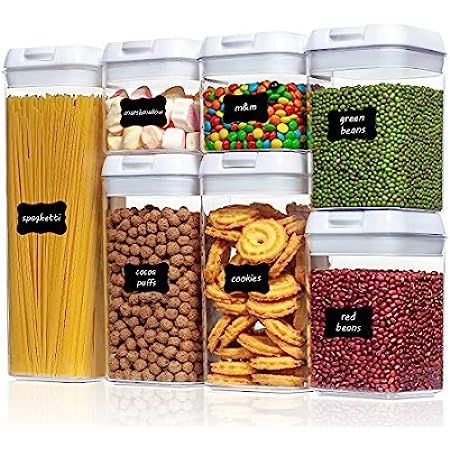 Kitsure Airtight Food Storage Container Set - 8 PC Set - Pantry Organization and Storage, Kitchen Ca | Amazon (US)