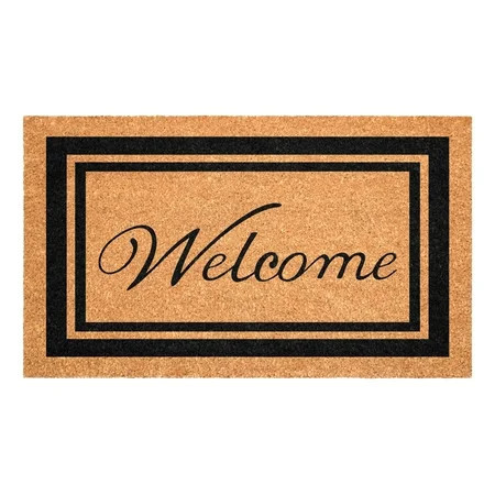 Home & More Border Welcome Coir Outdoor Doormat | Walmart (US)