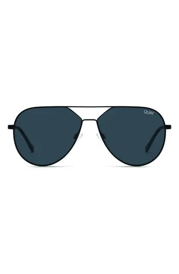 QUAY Australia Hold Please 55mm Aviator Sunglasses in Black/smoke 2 at Nordstrom Rack | Nordstrom Rack