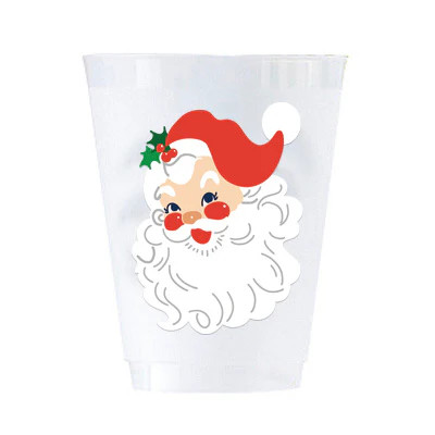 Santa Claus Shatterproof Cups | Set of 8 | WH Hostess Social Stationery