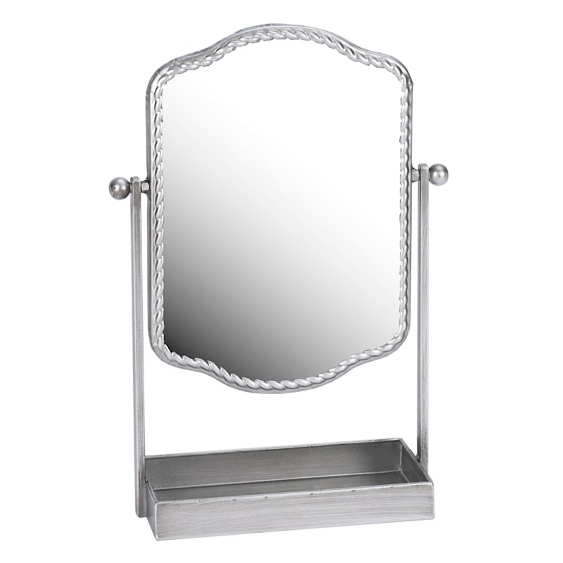 Silver Table Mirror Tray, 13" | At Home