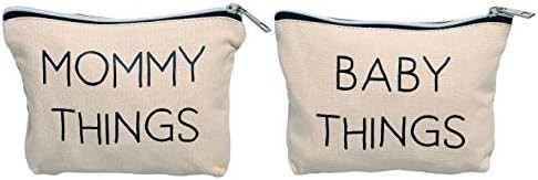 Pearhead Mommy and Baby Canvas Pouch Set, Matching Travel Cases, Mother’s Day Keepsake for New ... | Amazon (US)