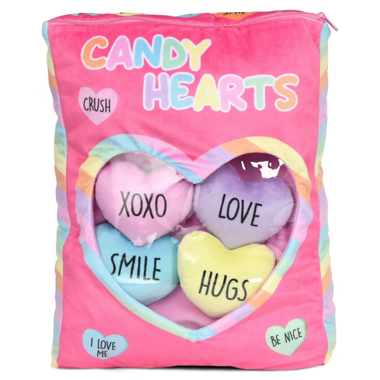 2 Scoops Candy Hearts Fleece Plush | Target