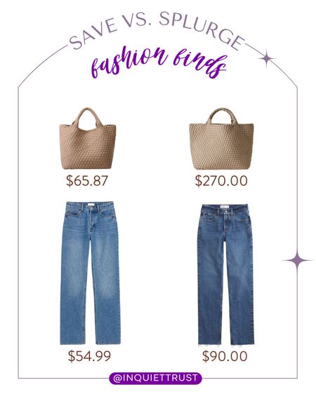 Save or splurge on these neutral woven tote bags and denim jeans! 
#lookforless #casuallook #fashionaccessories #outfitinspo

#LTKstyletip #LTKSeasonal #LTKitbag