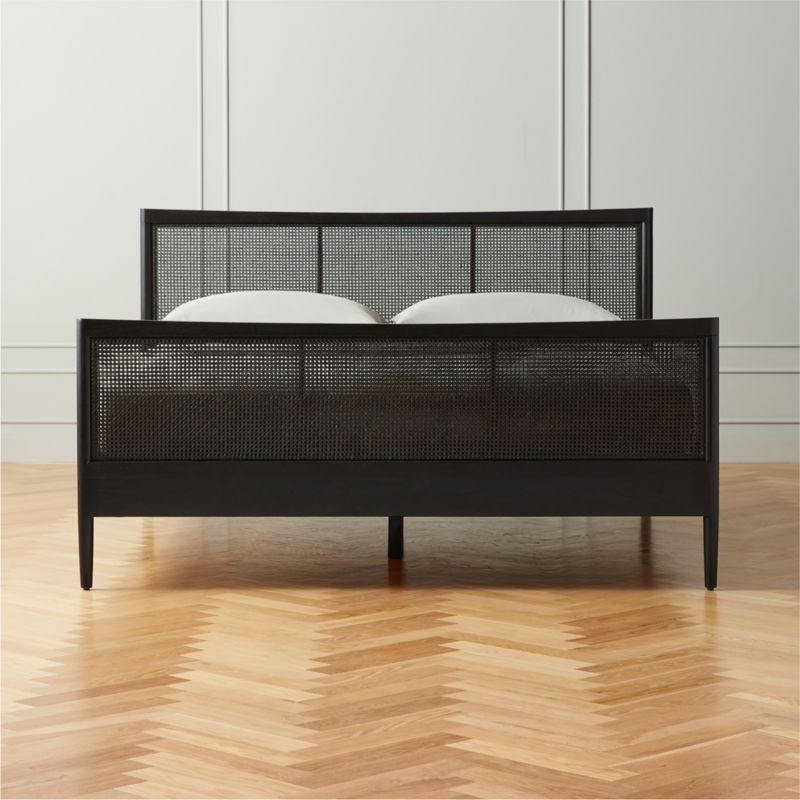 Maeve King Black Cane Bed + Reviews | CB2 | CB2