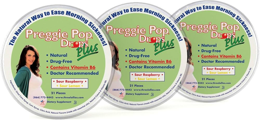 Preggie Pop Drops Plus | 21 Drops Each | Vitamin B6 for Morning Sickness & Nausea Relief during p... | Amazon (US)