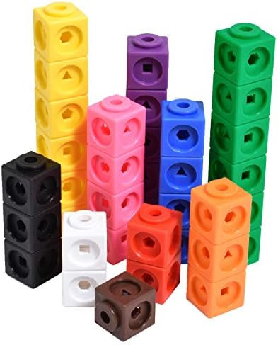 edxeducation Math Cubes - Set of 100 - Linking Cubes For Early Math - Connecting Manipulative For... | Amazon (US)
