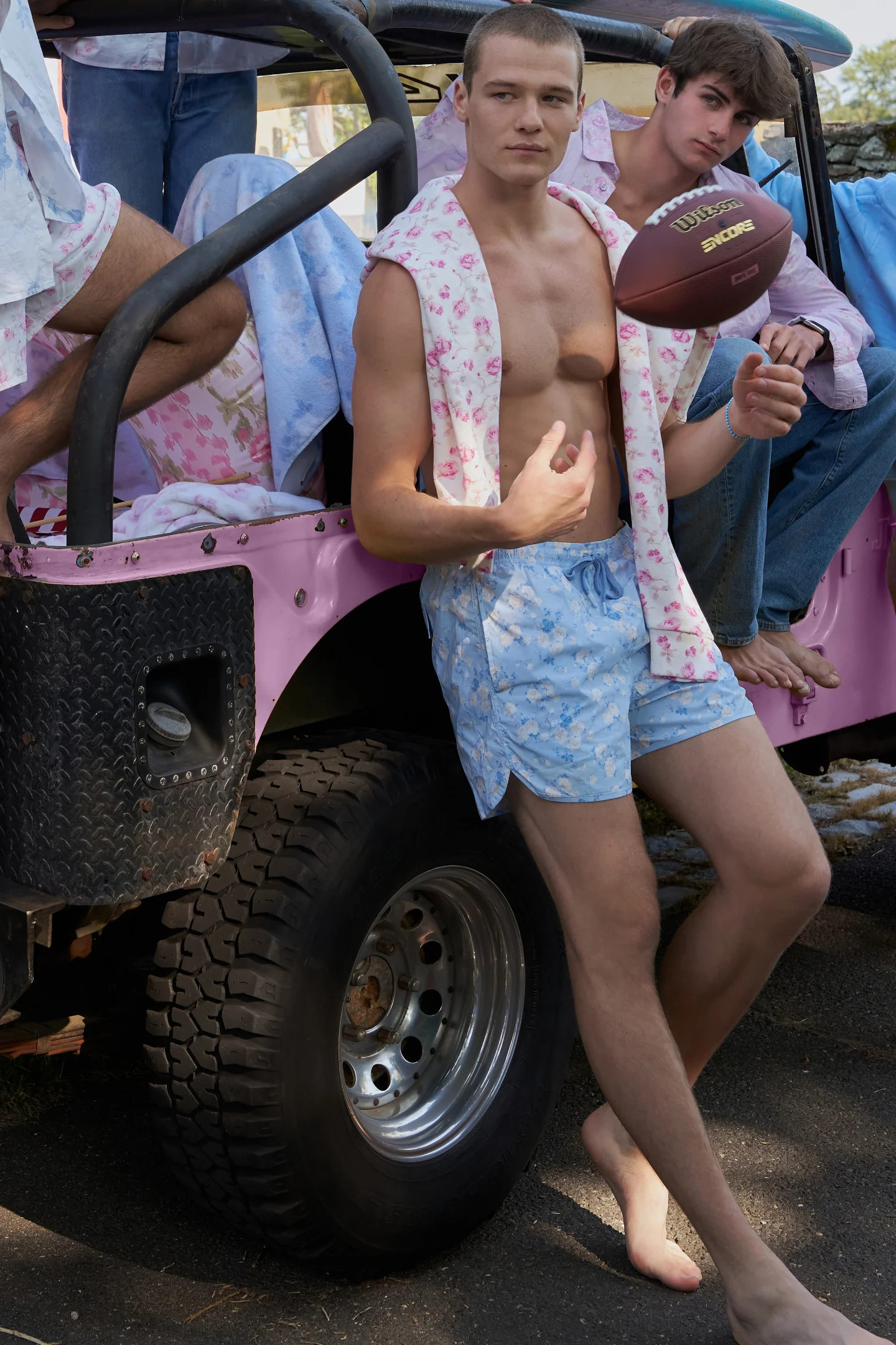 MR FANCY Kai Heirloom Print Swim Shorts | LoveShackFancy