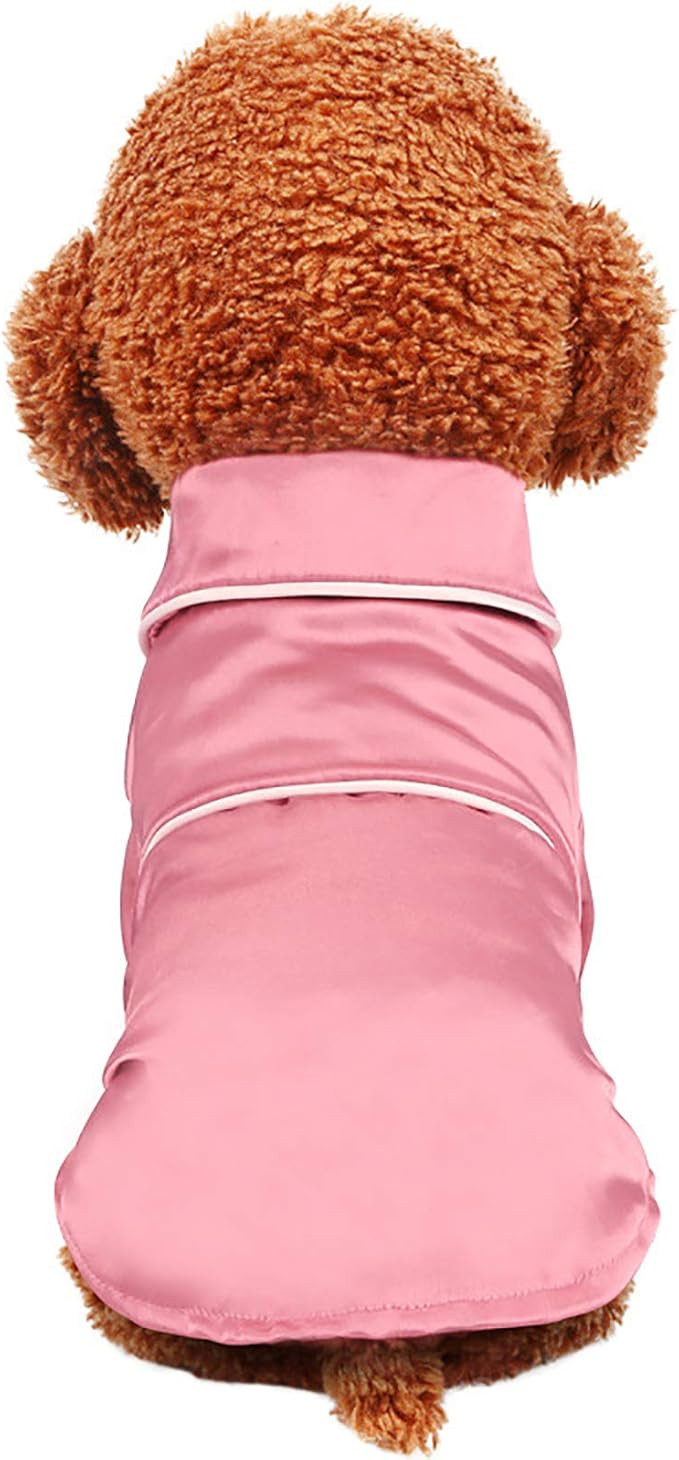 Lifeunion Small Dogs Cats Pajamas Pet Soft Silk Lapel Two-Legged Sleepwear Shirt for All Season | Amazon (US)