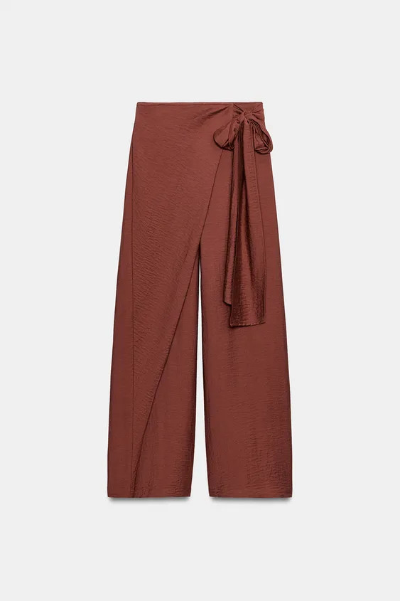 WRAP-STYLE TROUSERS WITH BOW | Zara US