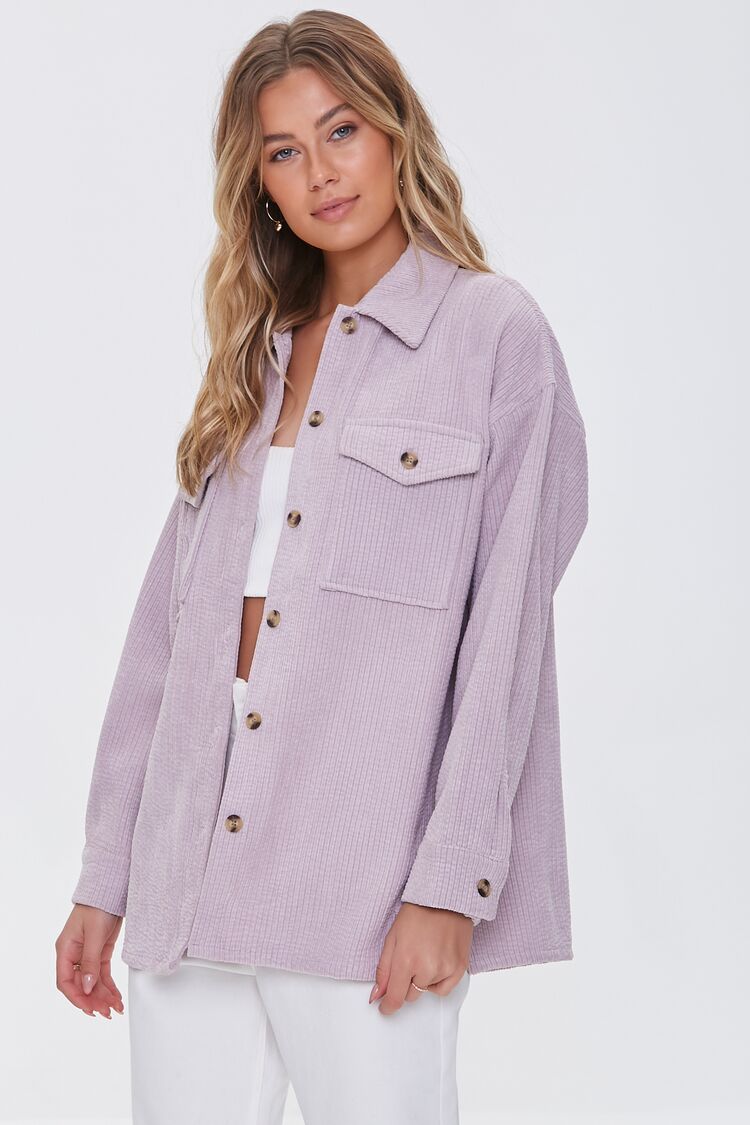 Corduroy Button-Front Shacket | Forever 21 (US)