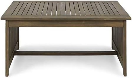 Christopher Knight Home Grace Outdoor Acacia Wood Coffee Table, Gray Finish | Amazon (US)