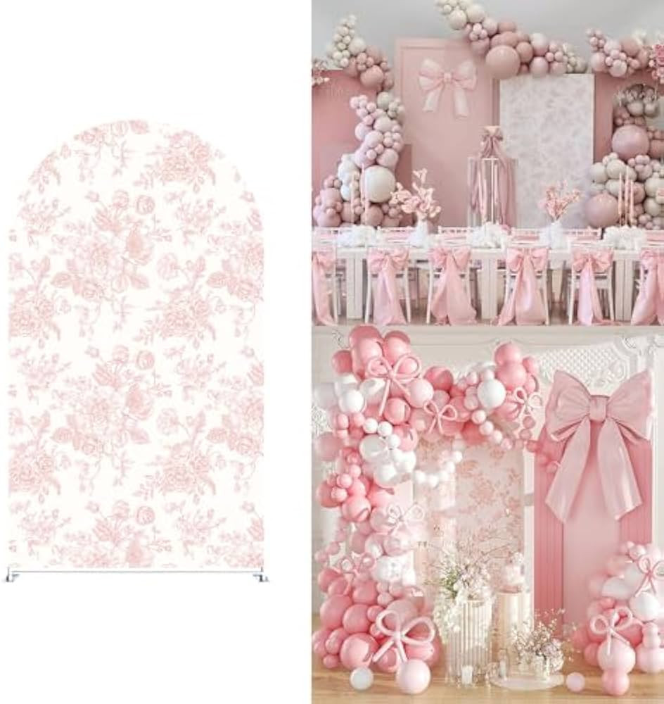 Arch Backdrop Cover Baby in Bloom Baby Shower Arch Stand Spandex Fabric Cover Blue Flowers Floral... | Amazon (US)