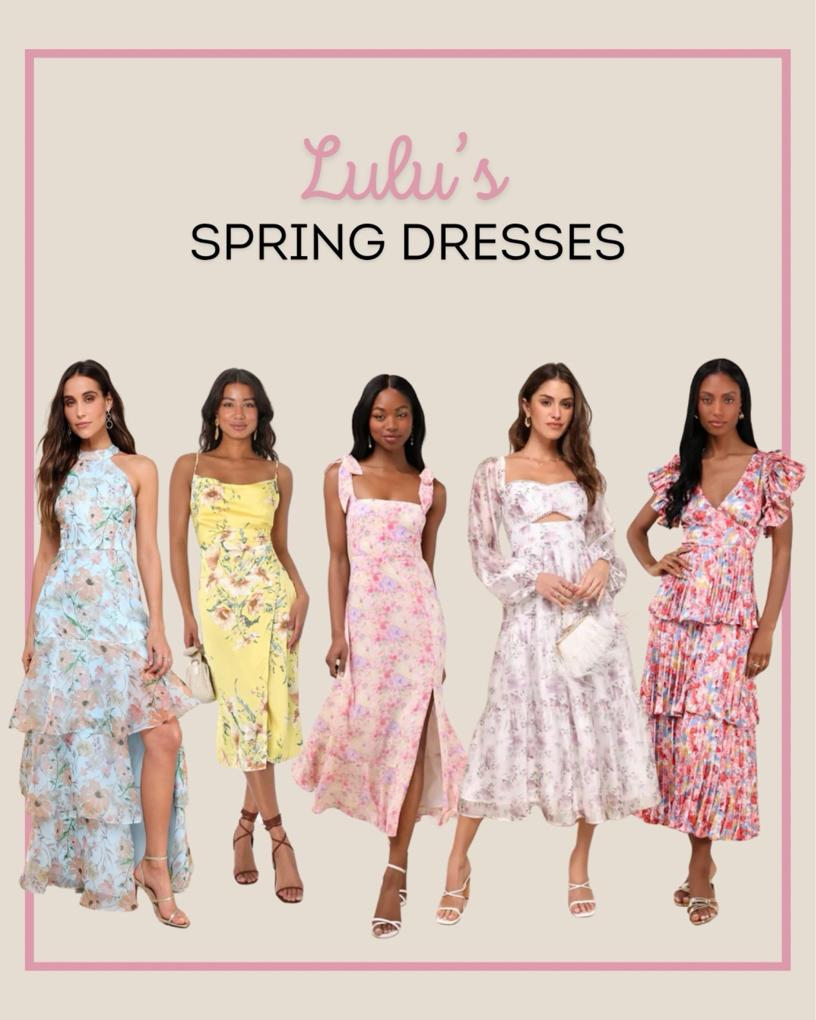 Spring floral dresses from lulus

Here are some great hashtags for spring dresses from Lulus:

General Spring Dress Hashtags:

#SpringStyle
#SpringDresses
#SpringOutfit
#FloralDresses
#PastelAesthetic
#SpringWardrobe
#LulusStyle
#LulusSpring
#LulusDresses
#FashionInspo

#LTKSeasonal #LTKWedding