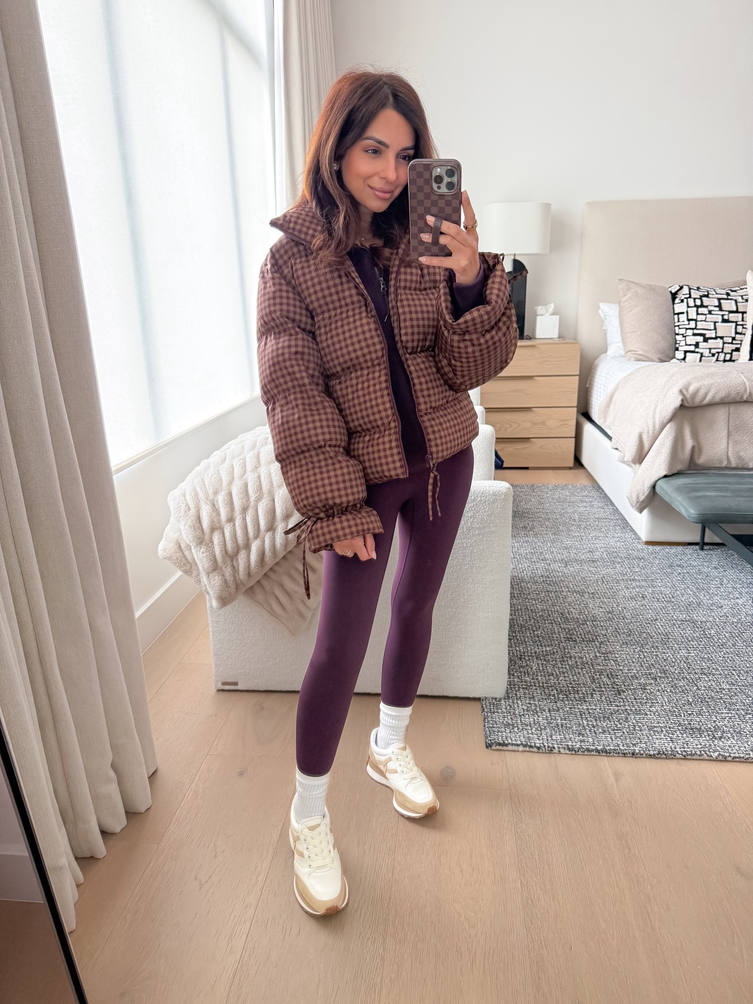 Wearing an xs in target jacket, size XS half zip, and one size up (small) in leggings (code NASREENXSPANX works for 15% first purchase!) 

#LTKPetite #LTKootd #LTKActive