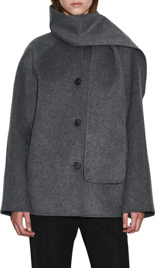 COS Chop Double Face Wool Blend Scarf Jacket | Nordstrom | Nordstrom