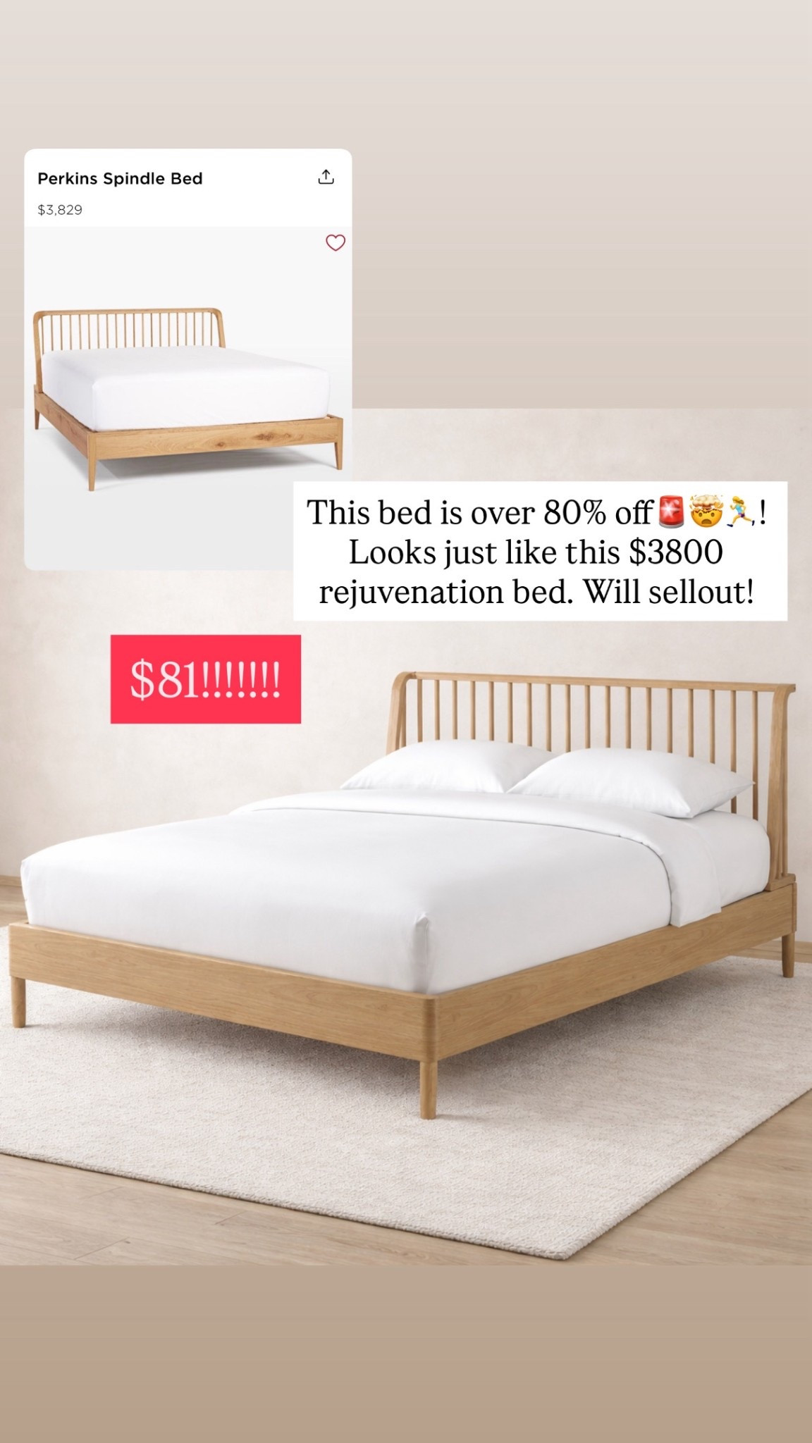 This bed is over 80% off🚨🤯🏃‍♀️! Looks just like this $3800 rejuvenation bed. Will sellout!

Walmart home, Walmart finds, Amazon home, high end inspired 

#LTKSpringSale #LTKHome