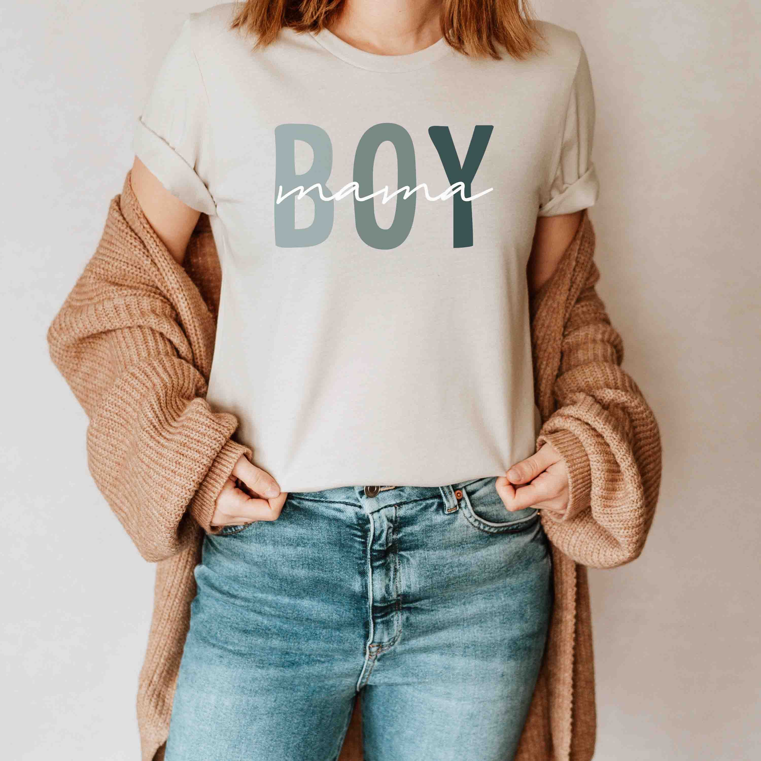 Boy Mama Graphic Tee | Heather Dust | Caden Lane