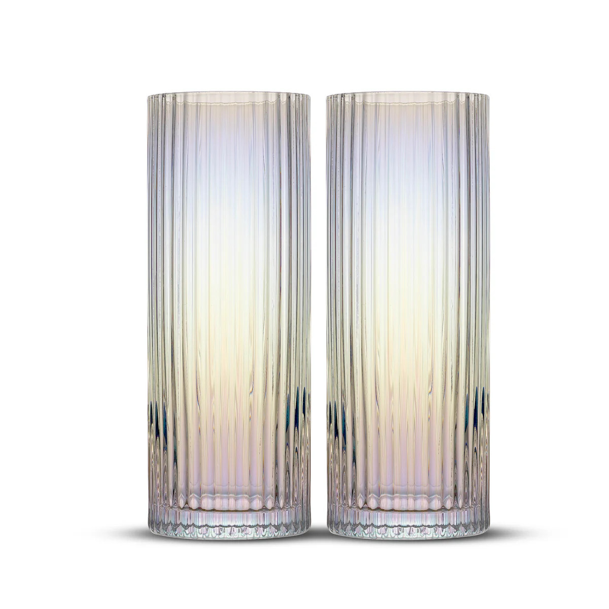 Christian Siriano New York Chroma Iridescent Highball Glass - 16.7 oz | JoyJolt