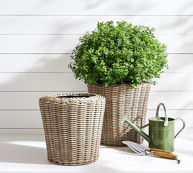 Monterey Woven Round Planters | Pottery Barn (US)