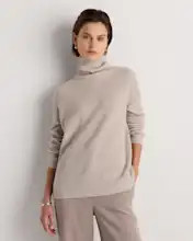 Mongolian Cashmere Fisherman Turtleneck Sweater | Quince