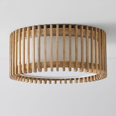 Blaine Wooden Drum Flushmount | Pottery Barn Teen | Pottery Barn Teen