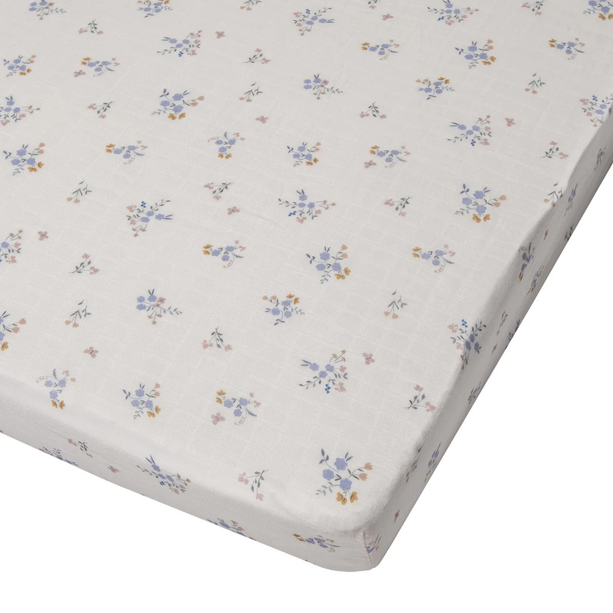 Muslin Fitted Crib Sheet - Ditsy Floral | Loulou Lollipop 