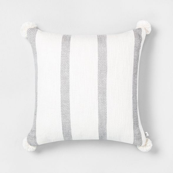 18x18 Bold Stripe Pillow - Hearth & Hand™ with Magnolia | Target