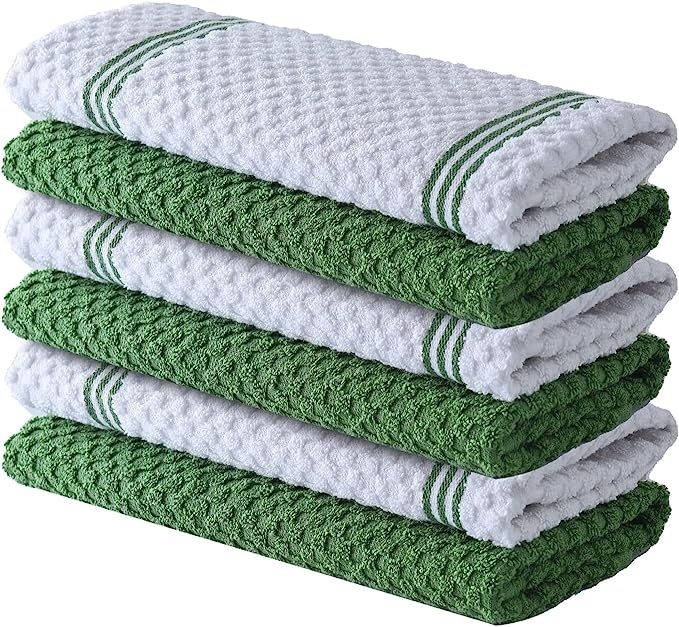 Infinitee Xclusives Premium Kitchen Towels – 6 Pack , 100% Cotton 15 x 25 Inches Absorbent Dish... | Amazon (US)