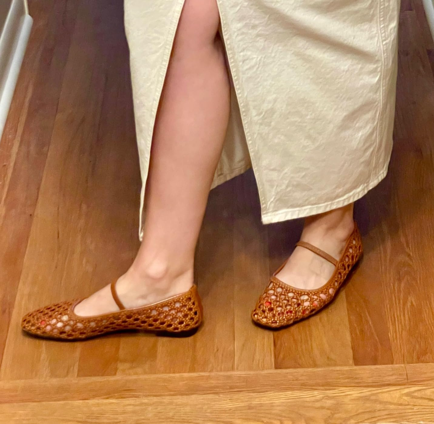 Woven Ballet Flats Shoes for Women with Strap Charming Comfortable Casual Elegance Flat Mary Jane... | Amazon (US)