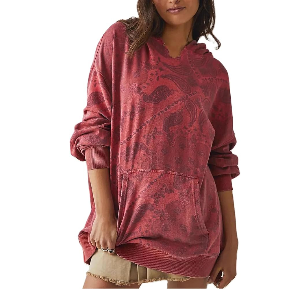 Yuemengxuan Womens Graphic Hoodies Y2K Floral Oversized Sweatshirt Aesthetic Preppy Vintage Cute ... | Amazon (US)