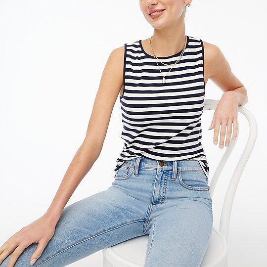 Striped shell tank top | J.Crew Factory