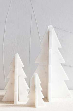 WHITE INTERLOCKING MARBLE TREE DECOR (2 SIZES) | 305 Deco Living & Co