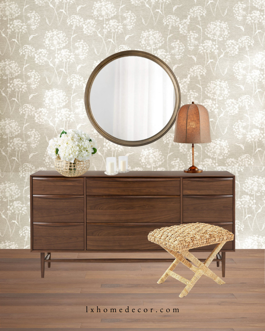 I’m currently loving the way this space came together. The rich walnut finish on the dresser creates such a grounded feel against the delicate floral wallpaper. Adding a woven seagrass stool and a sculptural lamp brings in those natural elements that make a room feel curated. Tap to shop this designer look!

#LTKhome #BedroomStyle #InteriorDesign #OrganicModern #HomeDecor 

 

#LTKSpringSale #LTKOver40 #LTKHome