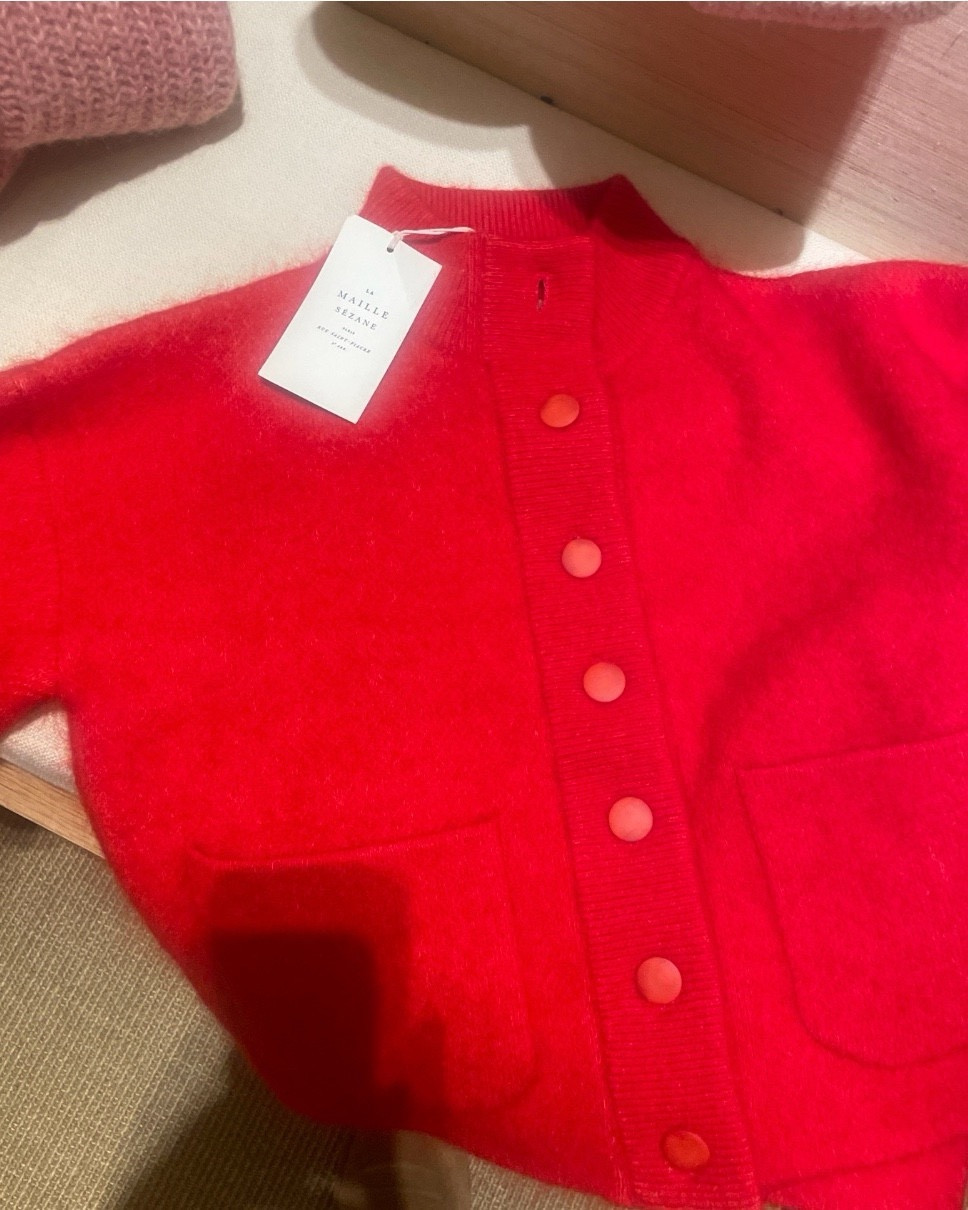 A cozy Sézane Christmas moment. #Sezane #SezaneStyle #SezaneOutfit #FrenchGirlStyle #ParisianStyle #FrenchWardrobe #RedSweater 

#LTKHoliday #LTKMidsize #LTKGiftGuide