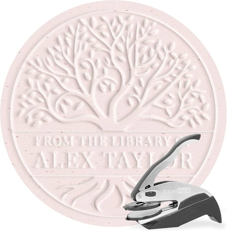 ExcelMark Personalized Book Embosser - Tree Life (Round) | Amazon (US)